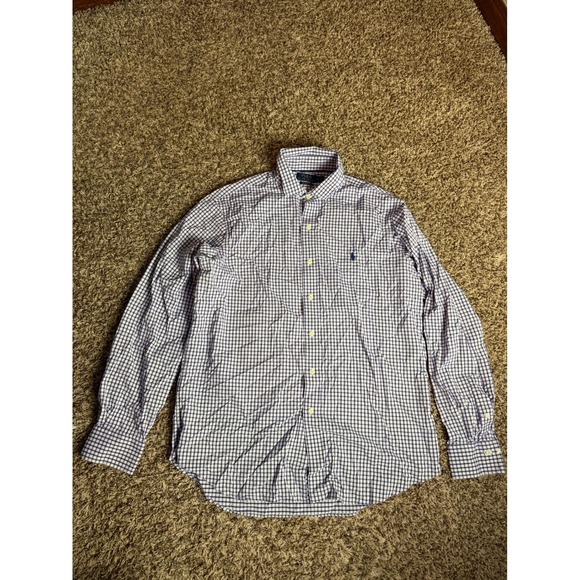 Polo Ralph Lauren Other - Polo Ralph Lauren Performance Gingham Button Down Shirt Mens Large Purple White